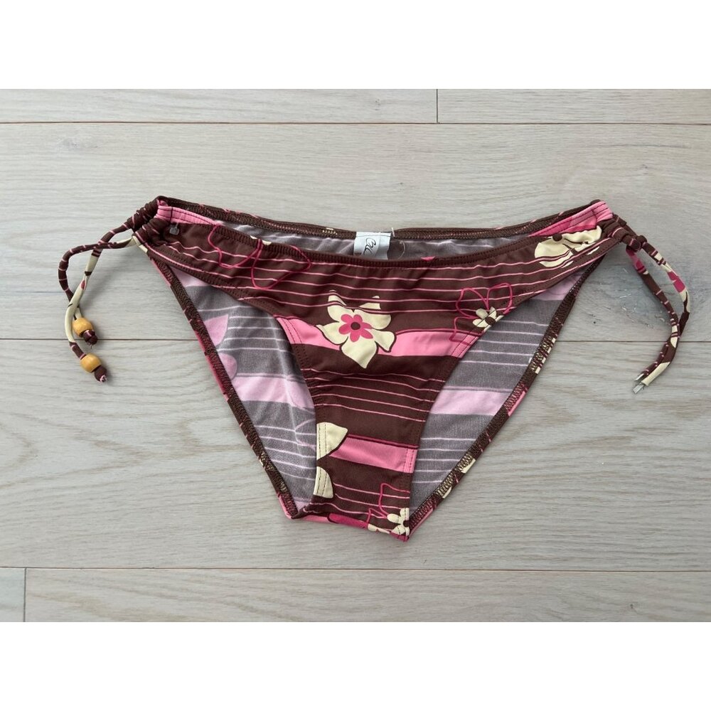 BCC Swim Bikini Bottom Brown Floral ( L )